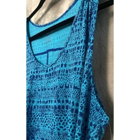 Mountain Hard Wear Women Sleeveless Blue Teal Dryspun Batika Waist Dress UPF 25 - Picture 4 of 12